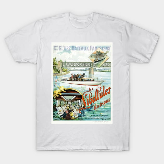 Les Libellules électriques Paris Vintage Poster 1896 T-Shirt by vintagetreasure